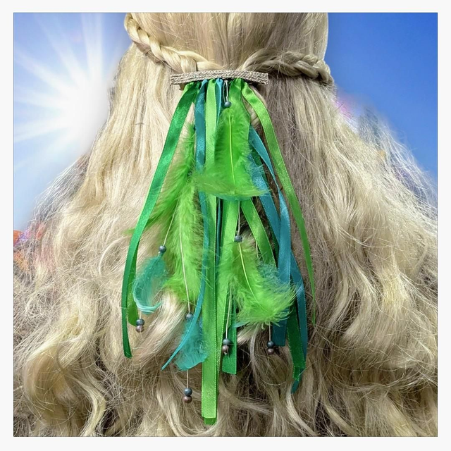 Barrette Amérindienne "Vert"