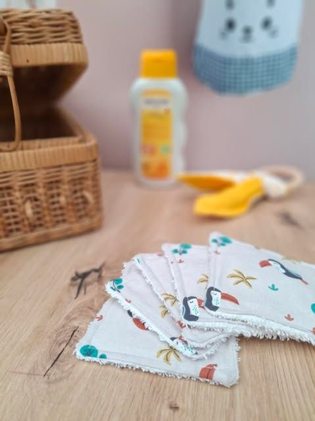 Lingettes lavables - Toucans