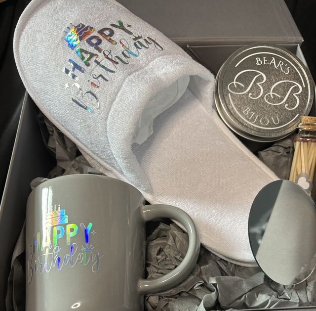 Birthday gift set with candle