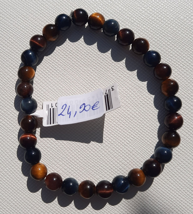 Bracelet boule 6mm Oeil multiple AA