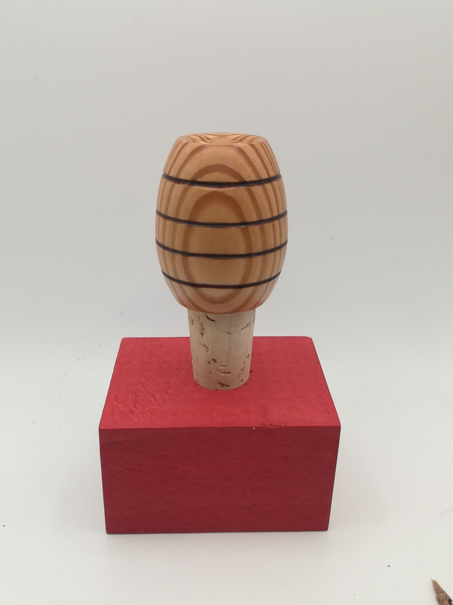 Bouchon de bouteille barrique, bois de mélèze 