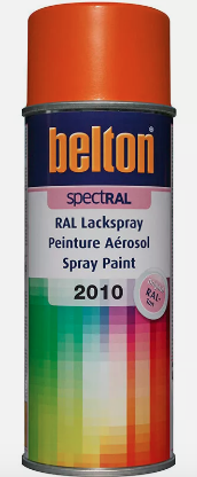 AEROSOL PEINTURE SPECTRAL ORANGE DE SECURITE RAL 2010 en 400ml