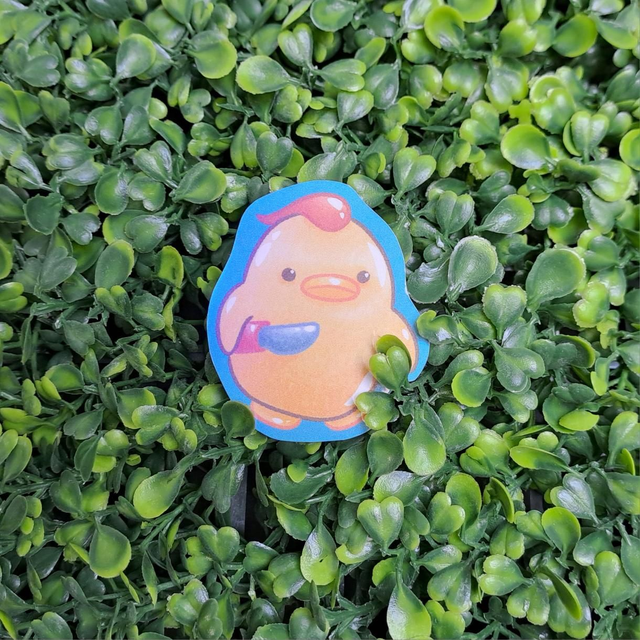 Chicken with Knife Holographic Sticker