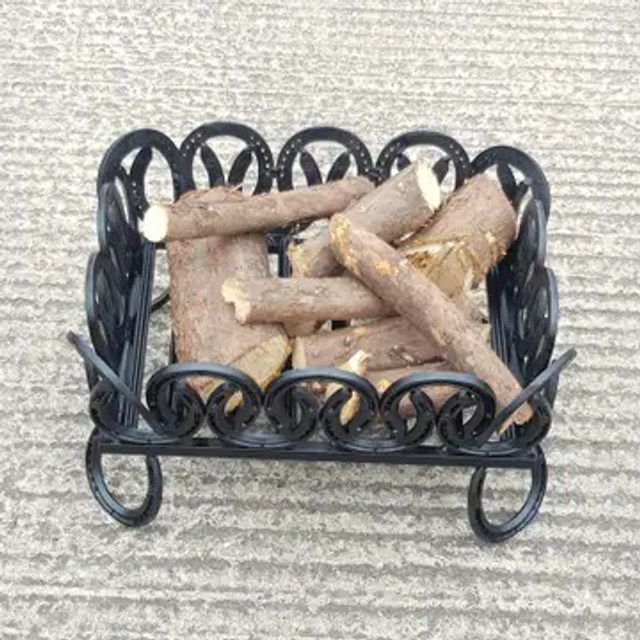 Handmade Horseshoe Fire Pit / Log Store (Small)