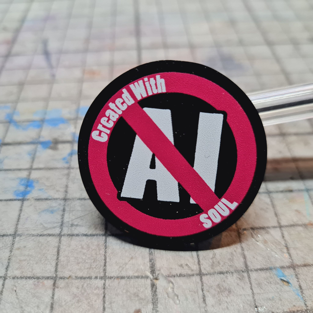 No AI - Created With Soul Magnetic Pin