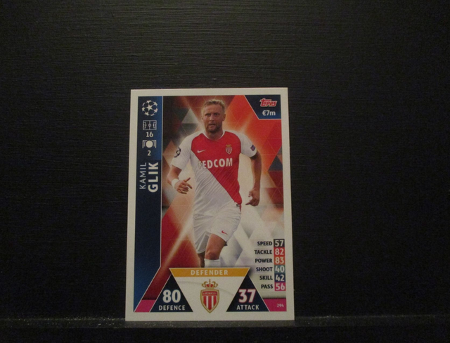 Kamil Glik - UEFA Champions League Match Attax 2018/19 Original Trading Card #294