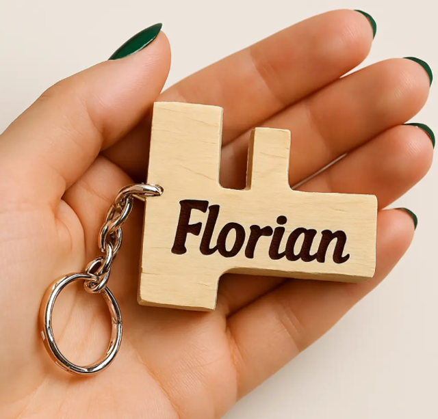 Grav'Wood Charm – Porte-clés en Bois Personnalisable