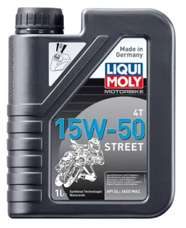 Aceite para motor Liqui Moly sintético 15W-50 para motos y cuatriciclos