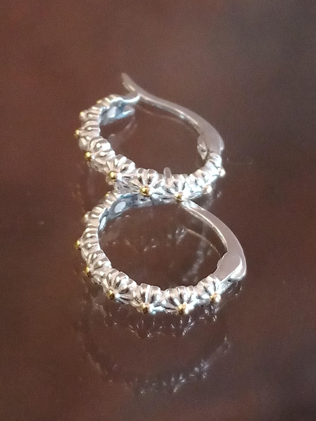 Boucles créoles en argent, vermeil 