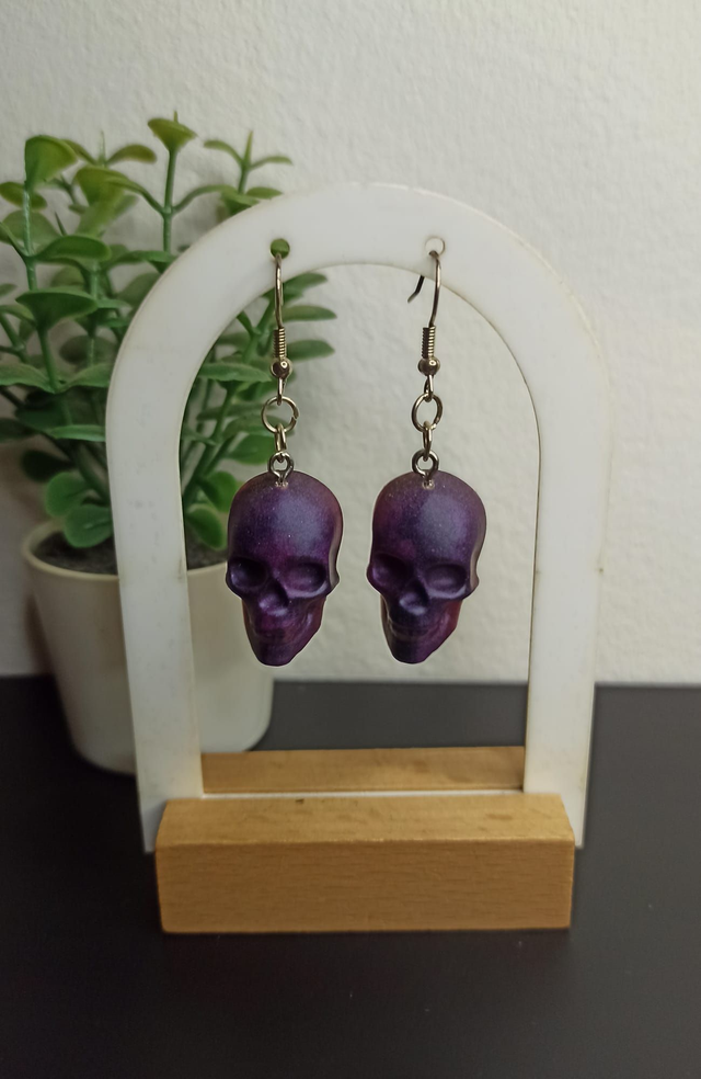 Boucle d&#039;oreille tête de mort (411)