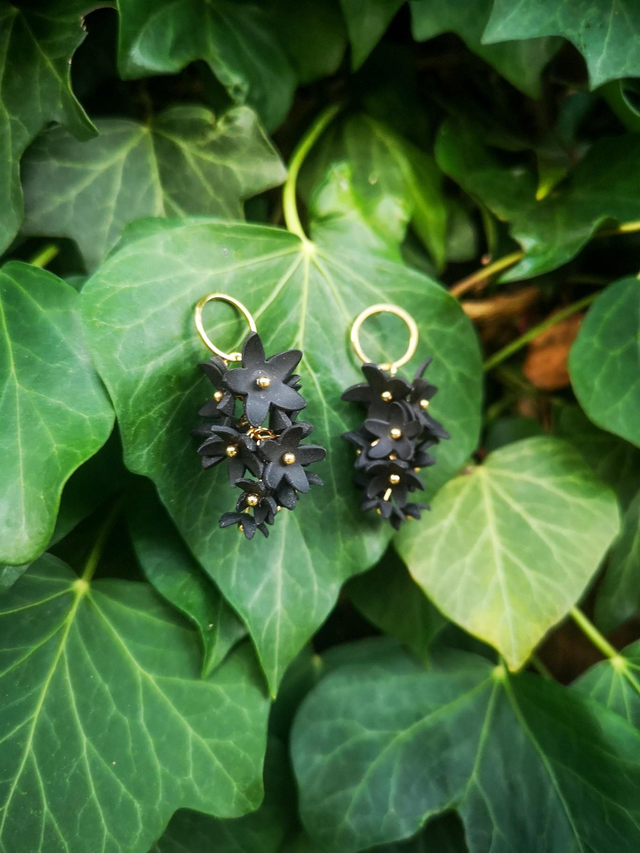 Collection Florale Songe nocturne - Boucles d'oreilles Ophélie