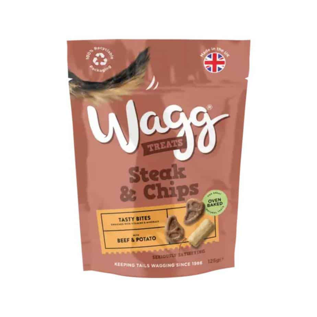 Wagg Dog Treats Steak &amp; Chips Tasty Bites