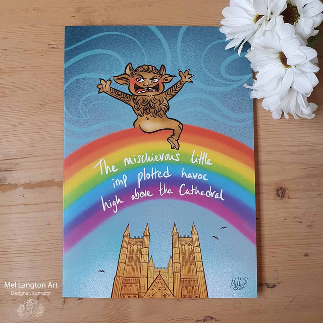 Lincoln Imp Rainbow Greeting Card