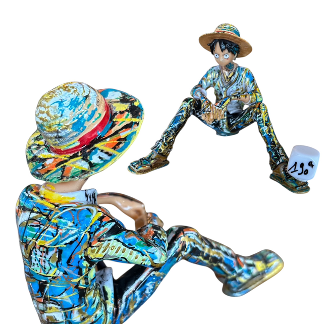 Figurine Luffy 10cm œuvre unique originale et certifiée Lancelin Mireille 