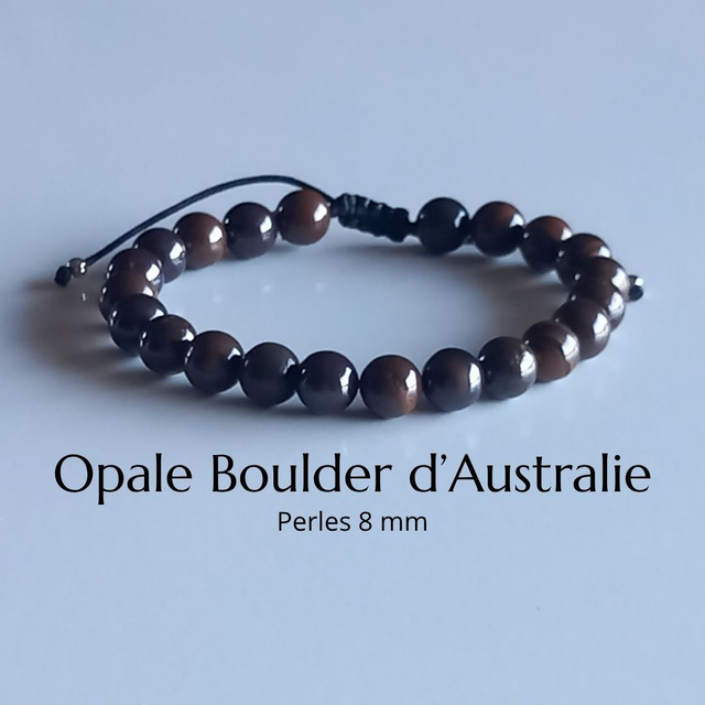 Bracelet ajustable en Opale boulder d'Australie