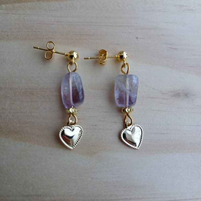 Oorbellen "Golden Glow" met Ametrien (3.028)