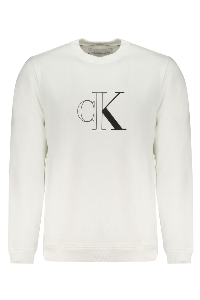 CALVIN KLEIN FELPA SENZA ZIP UOMO BIANCO