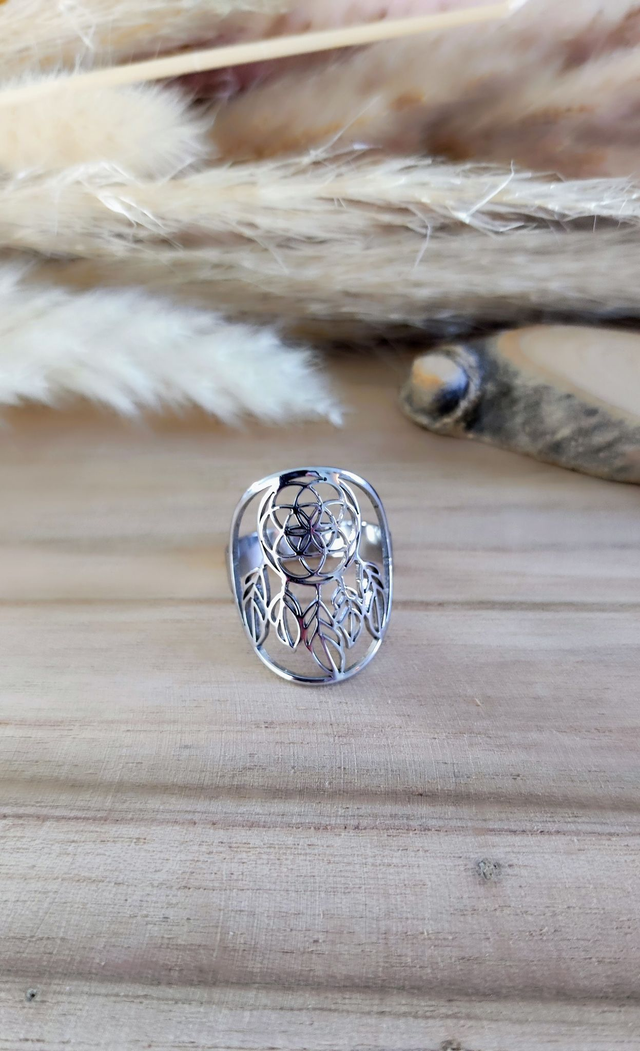 Bague Attrape-rêves acier