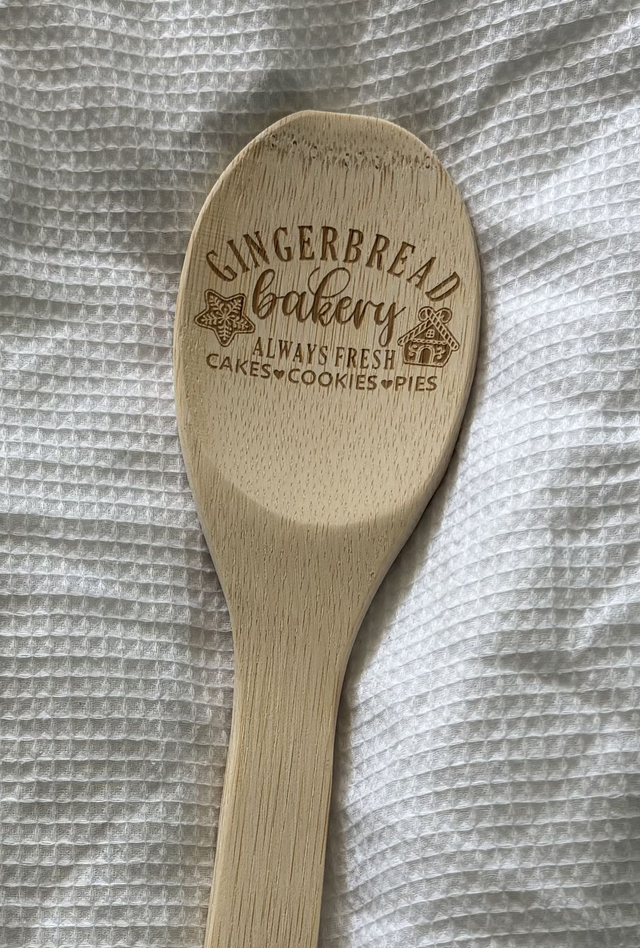 Christmas Wooden Spoon - Gingerbread Bakery
