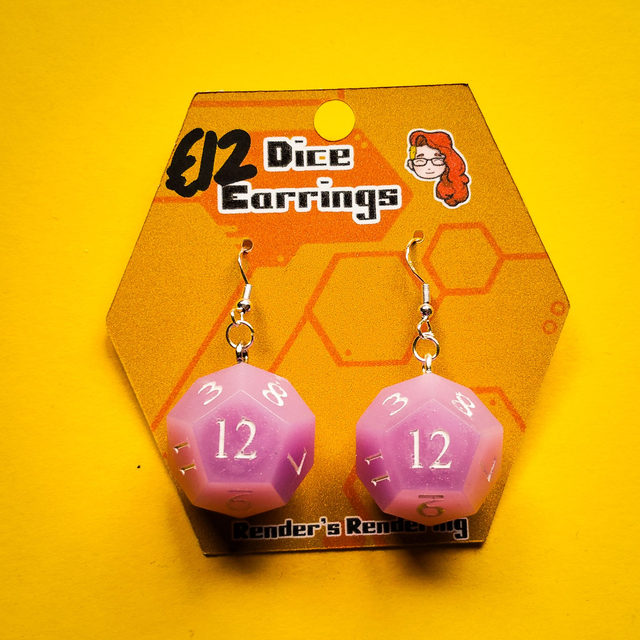 Pastel Purple - Dice - Earrings  [EAR-DIC-PSW1]