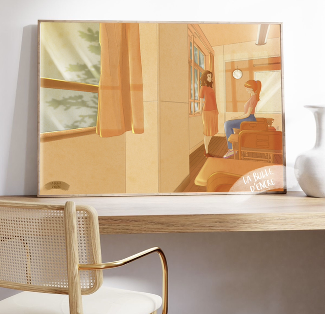 Illustration « Éclats d’oranges » A4