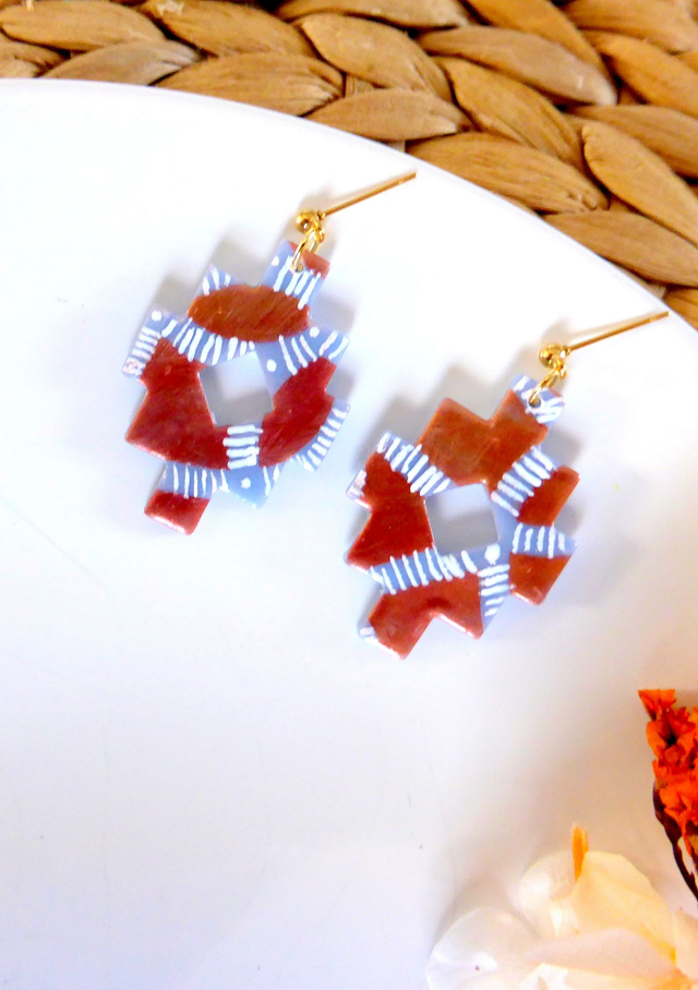 Boucles d'oreilles aztèques - Sentier d'azur