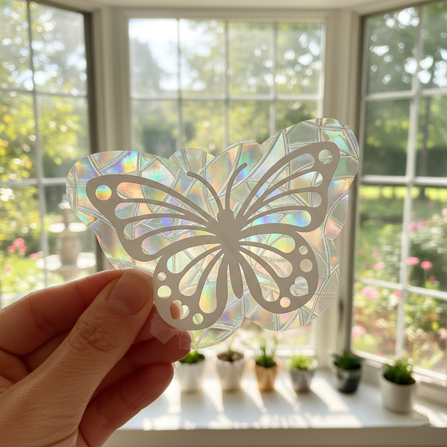 Attrape soleil sticker de fenêtre papillon