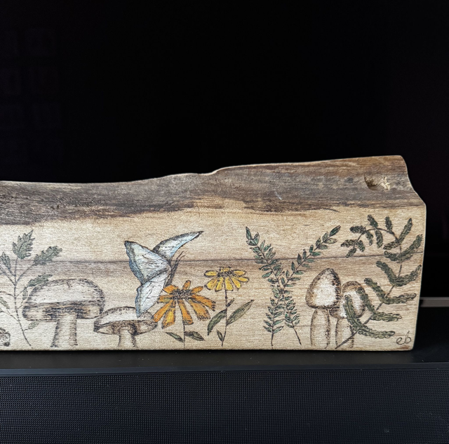 Nature Inspired Pyrography Art Piece