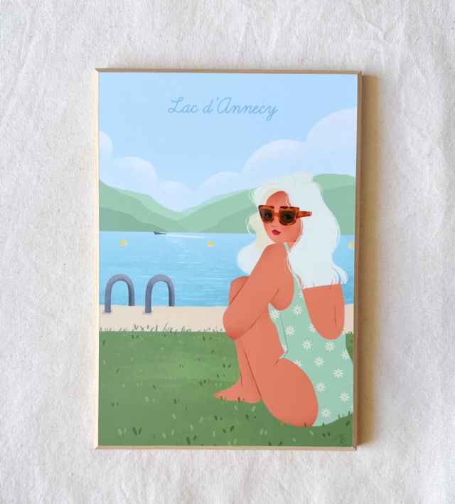 Tableau Baigneuse Lac d'Annecy