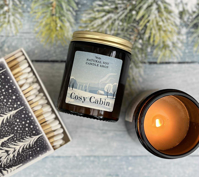 Cosy Cabin Winter Candle