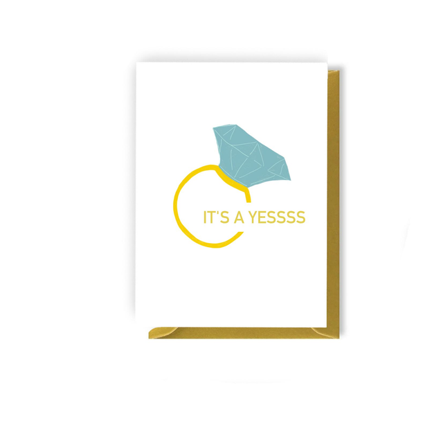 Yess - Illustrated Engagement Card  