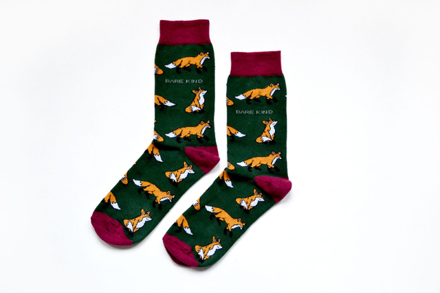 'Save the Foxes' Bamboo Socks, Bare Kind - adult