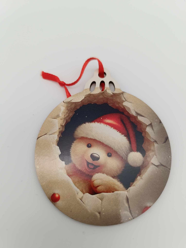 Suspension en bois sublimé pour sapin