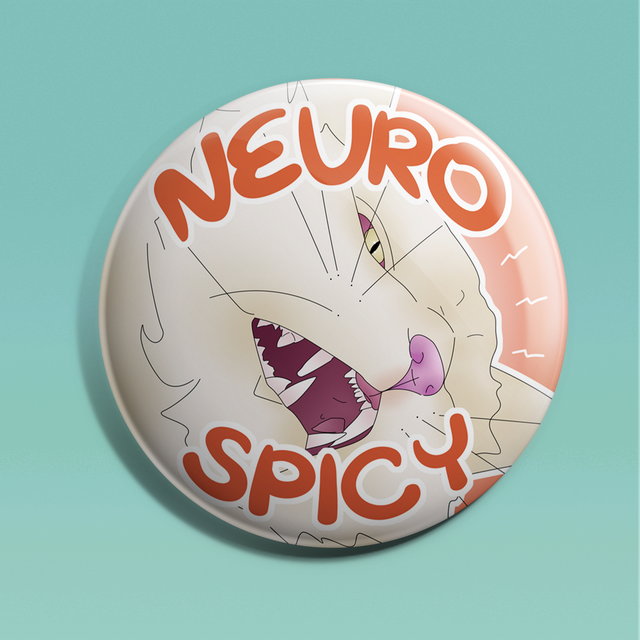 Neuro Spicy Cat Badge