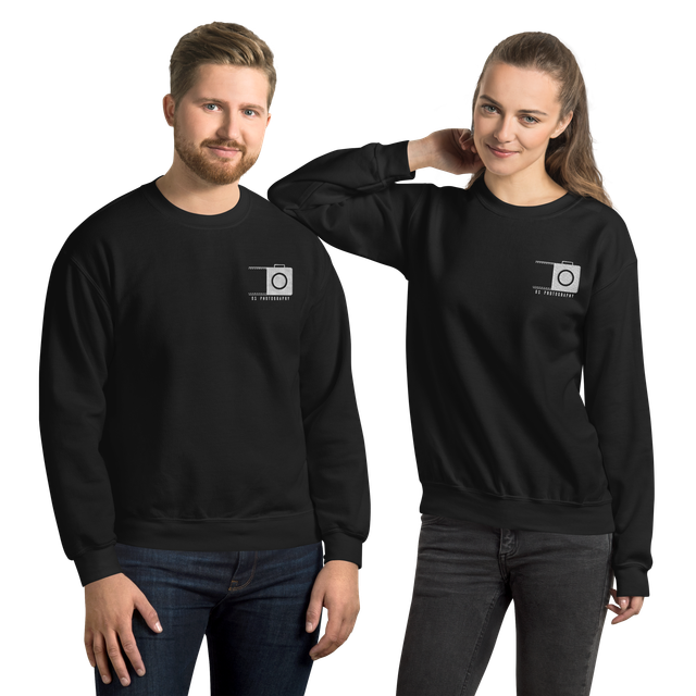 Felpa girocollo unisex con logo fotografico