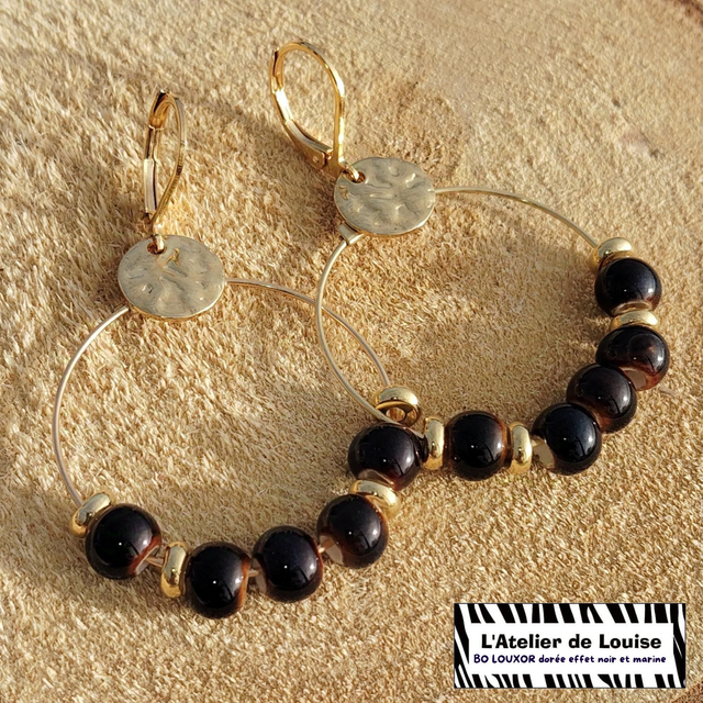 LOUXOR dorée effet noir marine