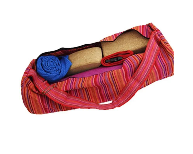 Sac de yoga rose rayé