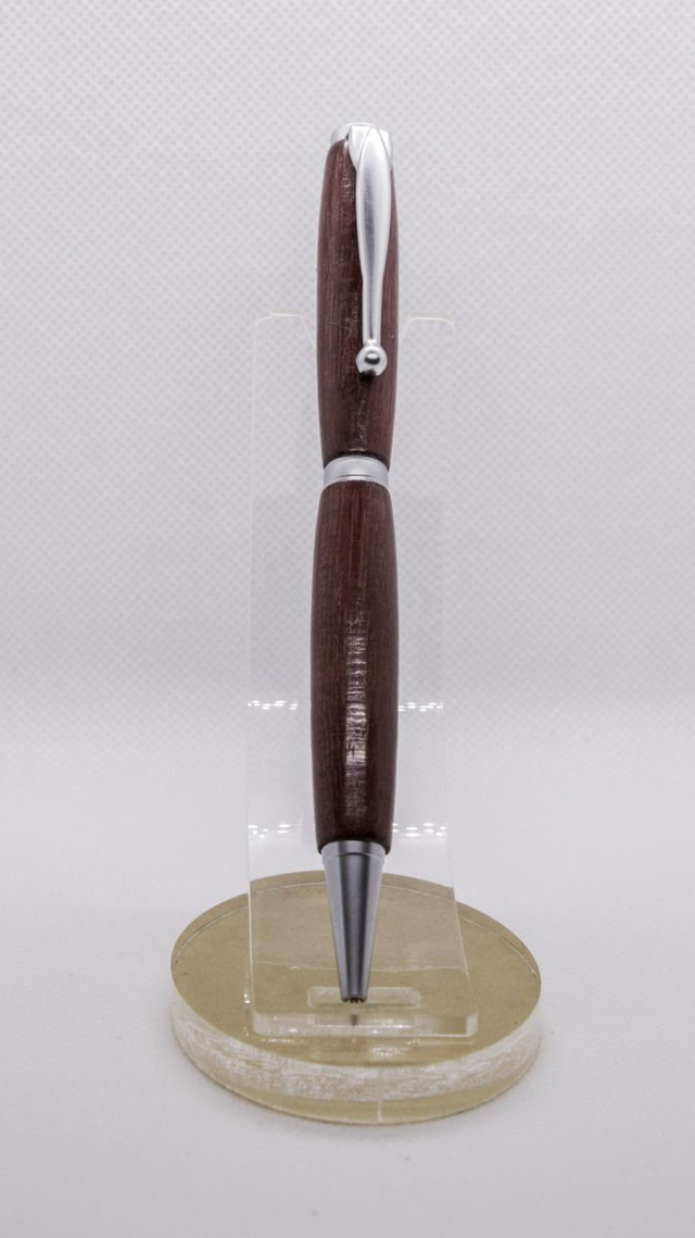 Stylo bille noir en Amarante de Guyane