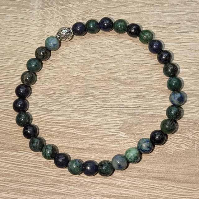 Bracelet "Azurite-Malachite" 6mm BR-070