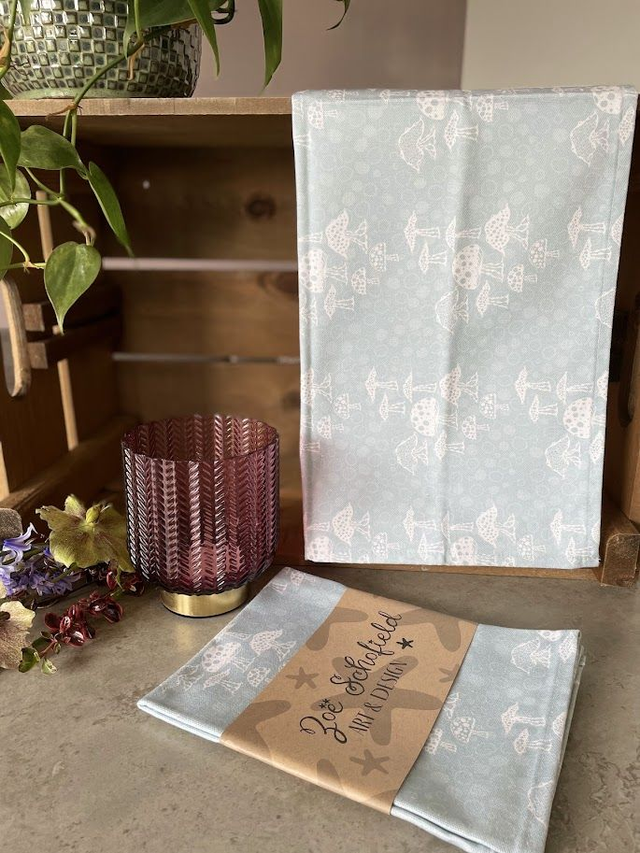 Tea Towel  - Fungi Silhouettes
