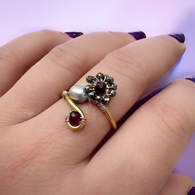 Bague Azélie Grenat