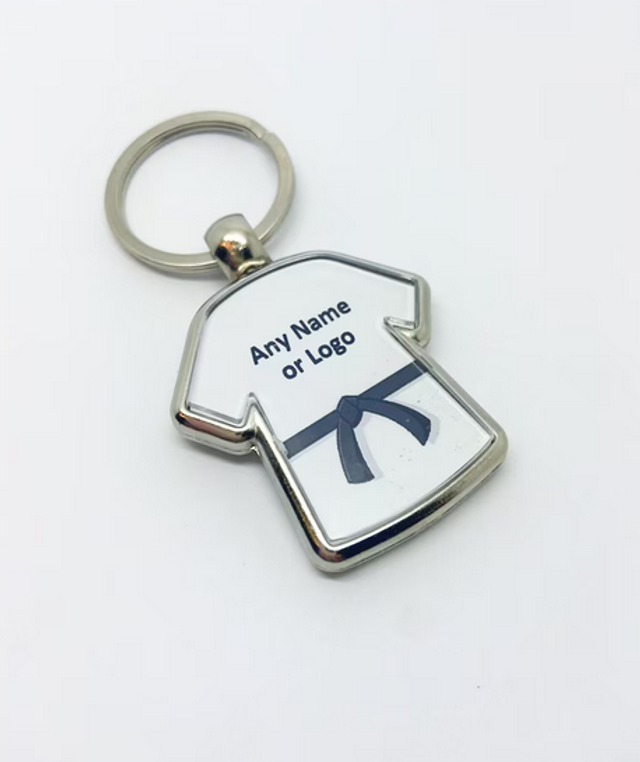 Personalised Shirt Keyring - Any Name, Number or Shirt Colour - Double Sided - Metal