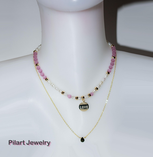 Collier Pearl-rose