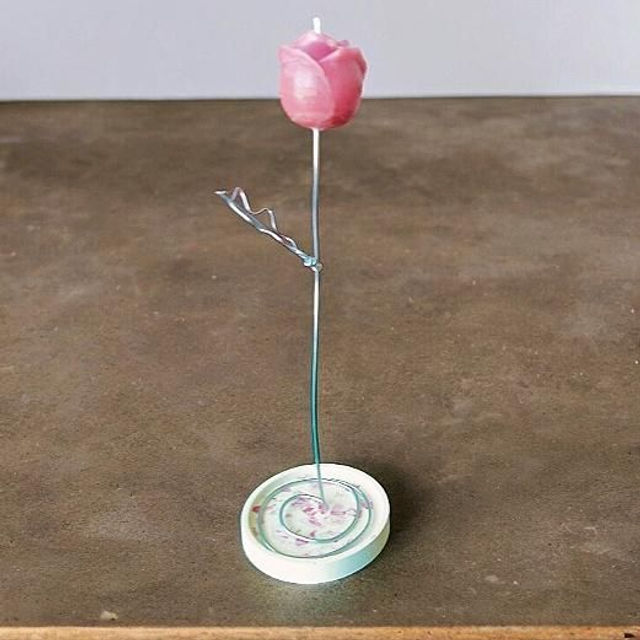 Bougeoir rose ou tulipe 