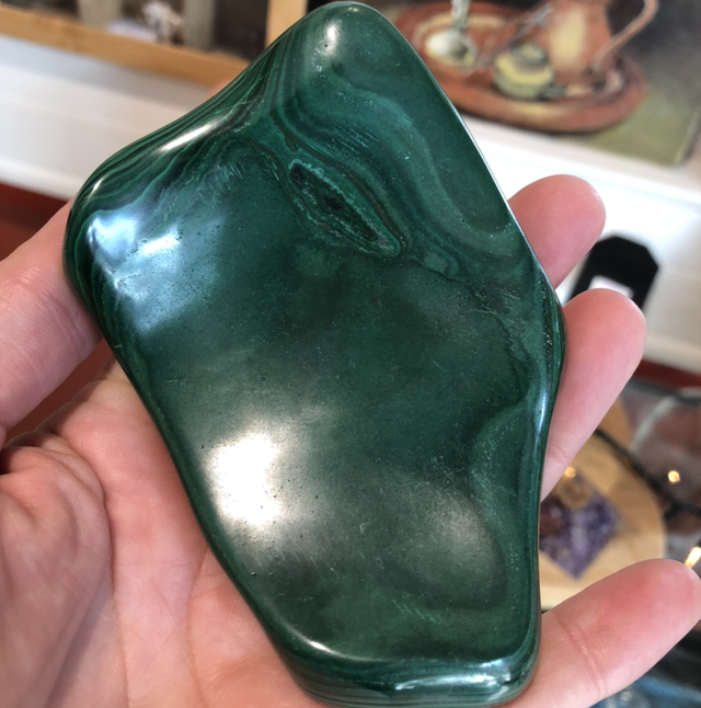 Malachite polie
