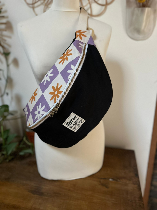 XXL carré violet fleurs