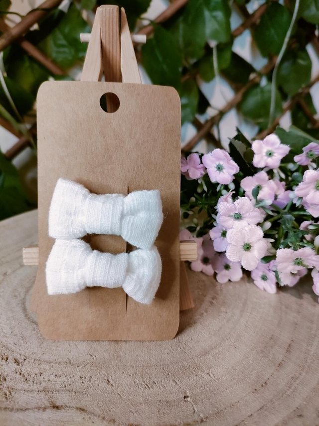 Duo barrettes ivoire 5cm