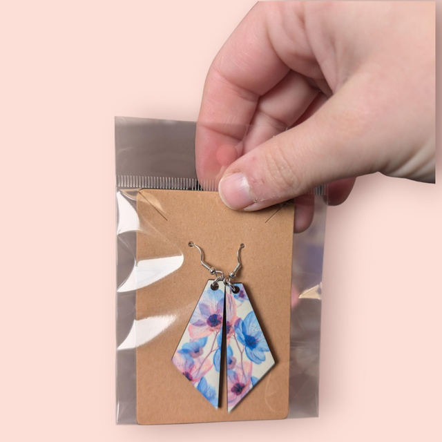 N°36 Boucles d'oreilles quattro fantaisie hypoallergénique 