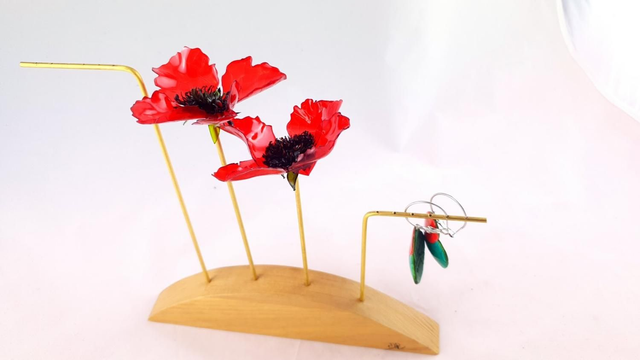 Coquelicot- Porte boucles d'oreilles