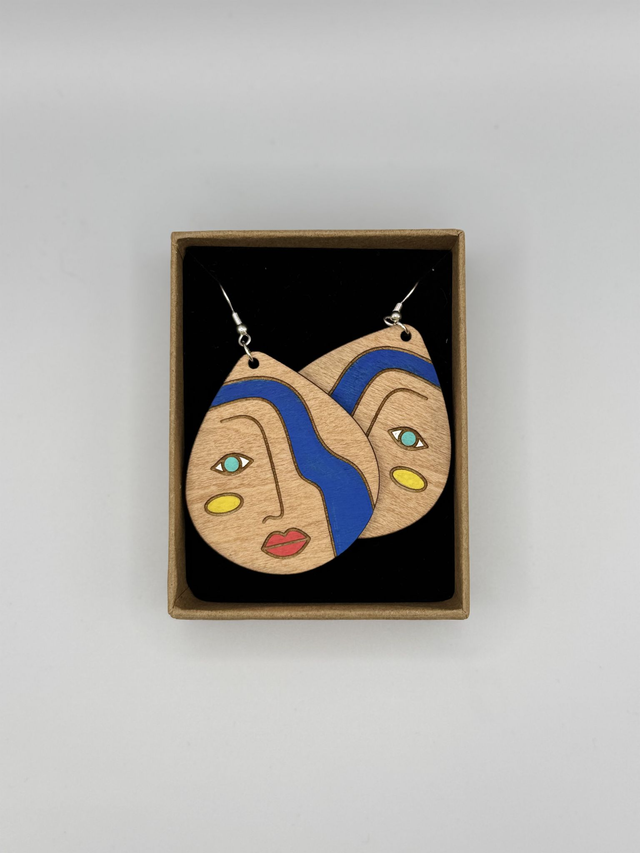 Boucles d’Oreilles « Visage Abstrait »